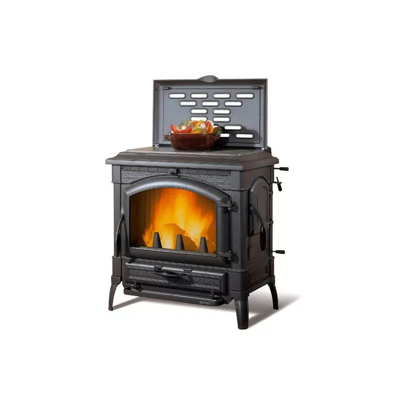 Poêle à bois avec chauffe plat Isotta con cerchi.16 - 11,9 Kw – Image 3